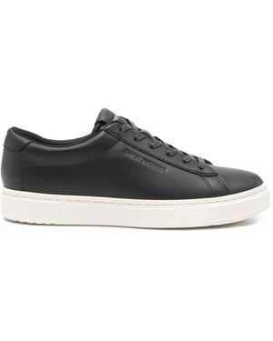 Emporio Armani Leather Trainers - White