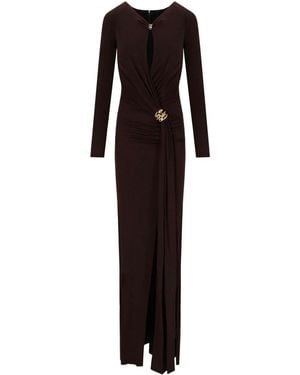 Elisabetta Franchi Carpet Dark Chocolate Dress - Black