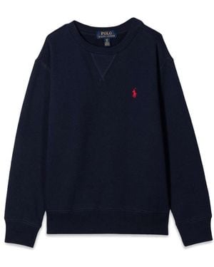 Polo Ralph Lauren Seasonal Fleece-Ls Cn-Tops-Knit - Blue
