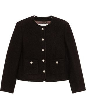 DUNST Wool Tweed Jacket - Black