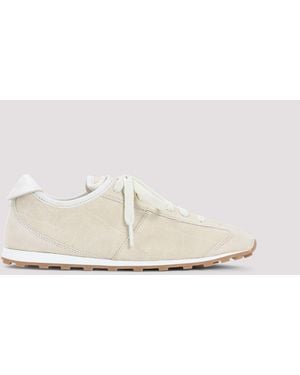 Jacquemus Les Tennis Sneakers Mit Kroko-Effekt Aus Leder Und Veloursleder - Weiß