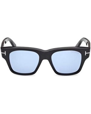 Tom Ford Sonnenbrille Ft1280 01 V Caine Schwarz/Blau Herrens