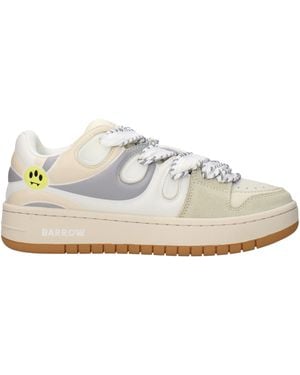 Barrow Sneakers Skate Leather/Taupe - White