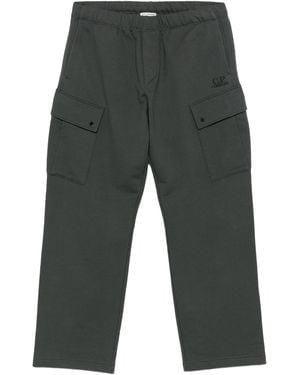 C.P. Company Joggo Frachthose im diagonalen Erhöhten Fleece - Grau
