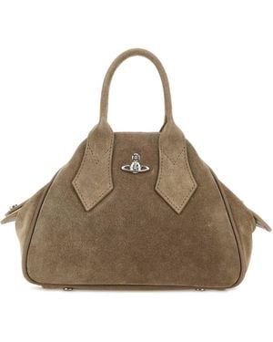Vivienne Westwood Dove Suede Small Yasmine Handbag - Grey