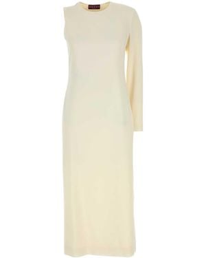 Gucci Ivory Sable One-Shoulder Dress - White