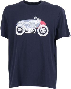 Deus Ex Machina Drovers Hunde-T-Shirt - Blau