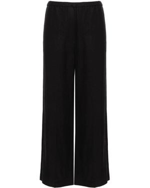 TOTEME Linen Blend Trousers - Black