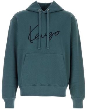 KENZO Petrol Cotton Sweatshirt - Green