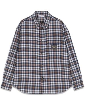 Dolce & Gabbana Ml Plaid Shirt - Grey