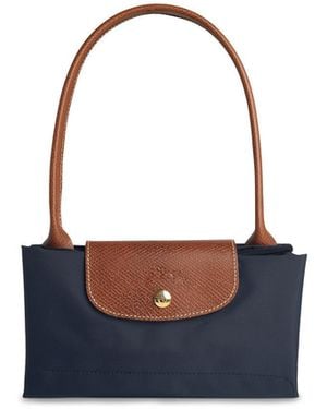 Longchamp 'M Le Pliage Original 'Umhängetasche in Marine Recycling Tela - Blau