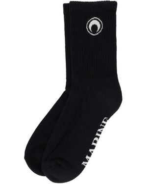 Marine Serre Calcetines tobilleros con logo de luna de - Negro