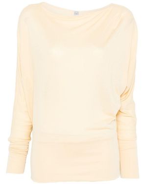 TOTEME Jersey-Pullover Mit U-Boot-Ausschnitt - Natur