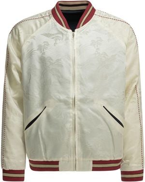 Beams Plus Wende-Bomberjacke "Oriental". - Grau