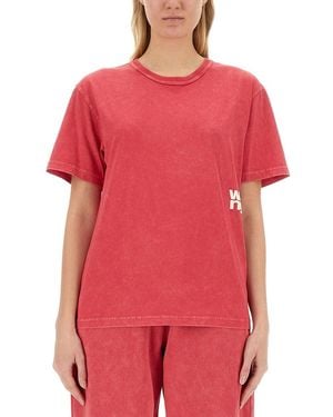 T By Alexander Wang T Shirt With Logo - Red