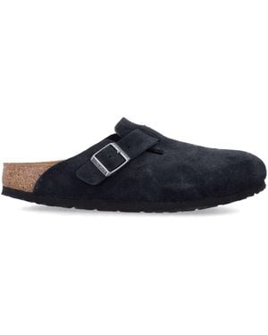 Birkenstock Boston Suede Sandals - Blue