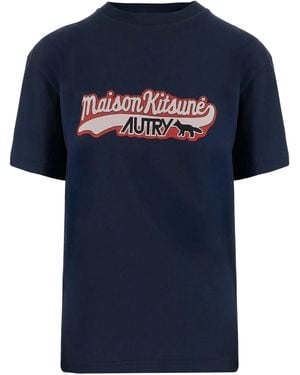 Autry T-Shirt Main Maison Kitsune - Blue