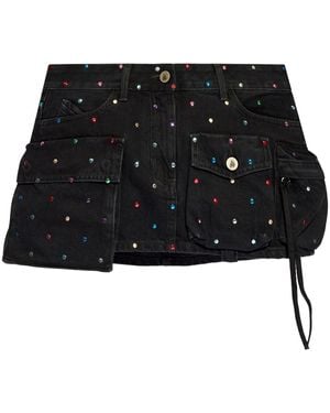The Attico Denim Skirt - Black