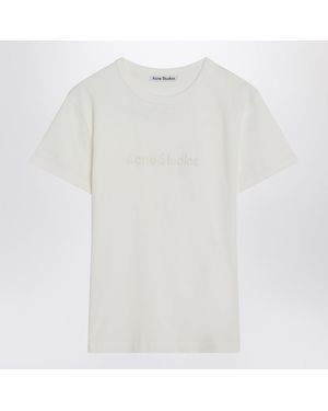 Acne Studios Cotton T Shirt With Logo - White