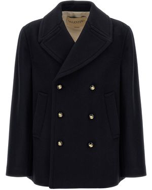 Valentino Garavani Wollmantel - Schwarz