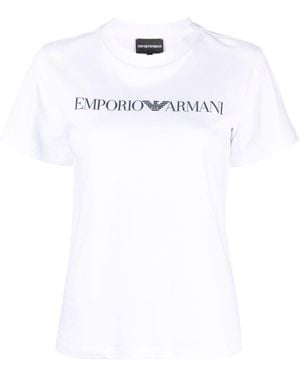 Emporio Armani T-Shirt Con Stampa - Bianco