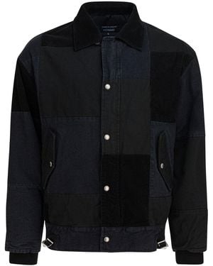 Comme des Garçons Jacket With Tone-on-tone Patchwork - Black