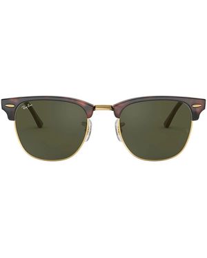 Ray-Ban Sonnenbrille Rb3016 W0366 Clubmaster Schildkröte/Grün G 15 Unisex - Braun