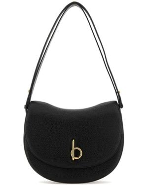 Burberry Leather Medium Rocking Horse Shoulder Bag - Black