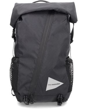 and wander Polyester Backpack - Black