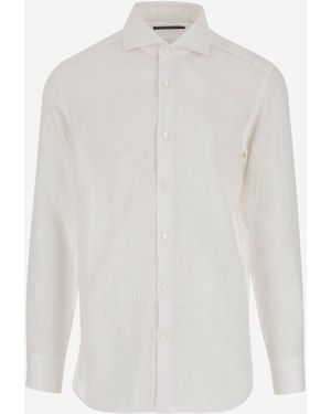 Brian Dales Linen Shirt - White