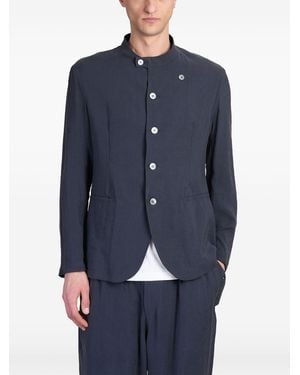 Emporio Armani Sakko ohne Kragen - Blau