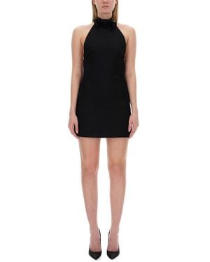 Dolce & Gabbana Elegant Mini Dress With Back Neckline - Black