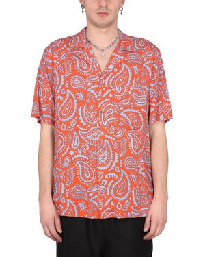 Marcelo Burlon Paisley Hawaii Shirt - Red