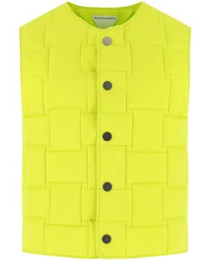 Bottega Veneta Acid Nylon Padded Vest - Yellow