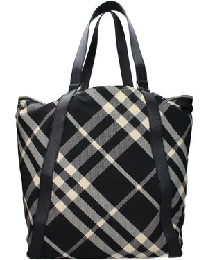 Burberry Schoudertassen Vrouwen Stof Zwart/beige