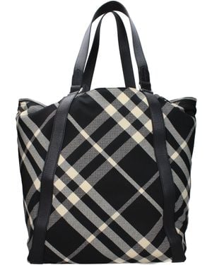 Burberry Black Fabric Shoulder Bag