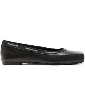 Alexander Wang Billie Flat With Logo Binding - Black