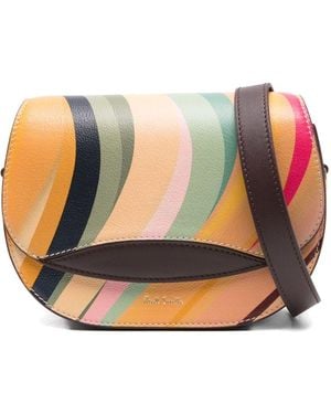 Paul Smith Swirl Leather Crossbody Bag - Orange
