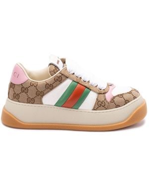 Gucci Double Screener Trainers - Natural
