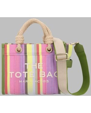 Marc Jacobs Borsa Tote Small A Righe - Pink