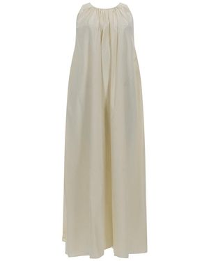 Alysi Abito Lungo In Cotone - White