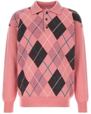 JW Anderson Wool Polo Shirt - Pink