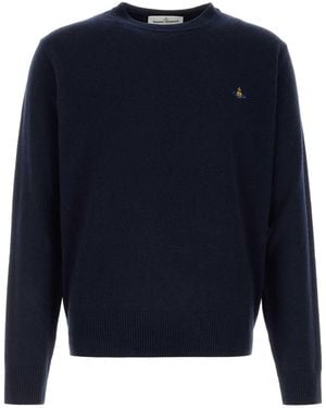 Vivienne Westwood Logo Jumpers - Blue