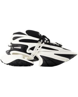 Balmain Eenhoorn Sneakers Leer Zwart/ Wit