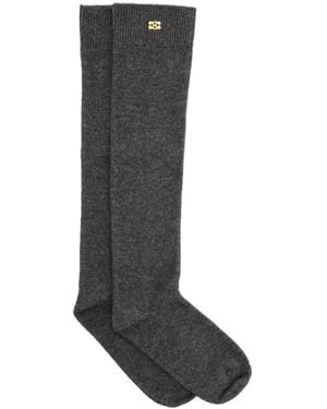 Ganni Wool Socks - Grey