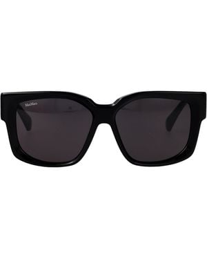 Max Mara Nero Lucido Fumo Acetate Sunglasses - Black