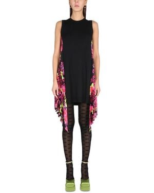 Versace Orchid Logo Dress - Black