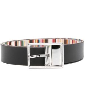 Paul Smith Wendbarer Signature Stripe Gürtel - Weiß