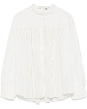 Alice + Olivia Cora Cotton Blouse - White