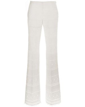 Ermanno Scervino Lace Trousers Pantaloni Bianco